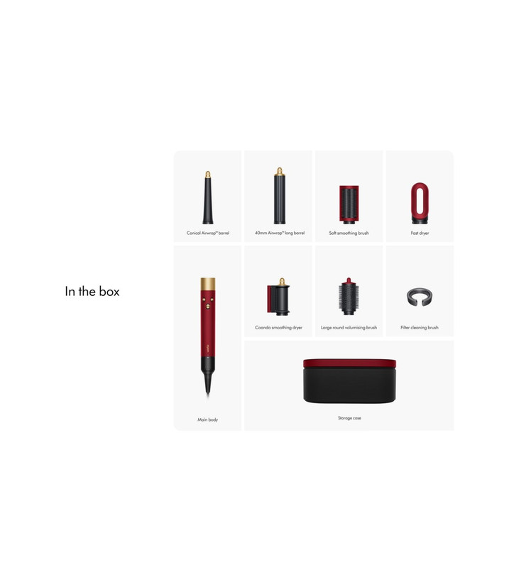 حالت دهنده مو دایسون مدل Dyson Airwrap i.d. HS08 (Red Velvet/Gold زرشکی/طلایی)