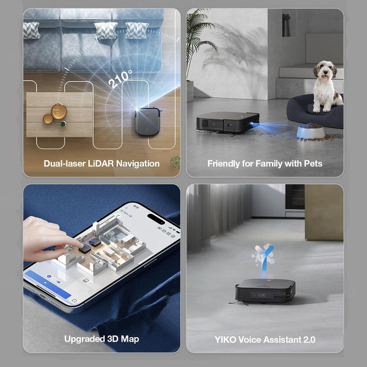 جاروبرقی رباتیک اکووکس مدل Ecovacs X2 COMBO