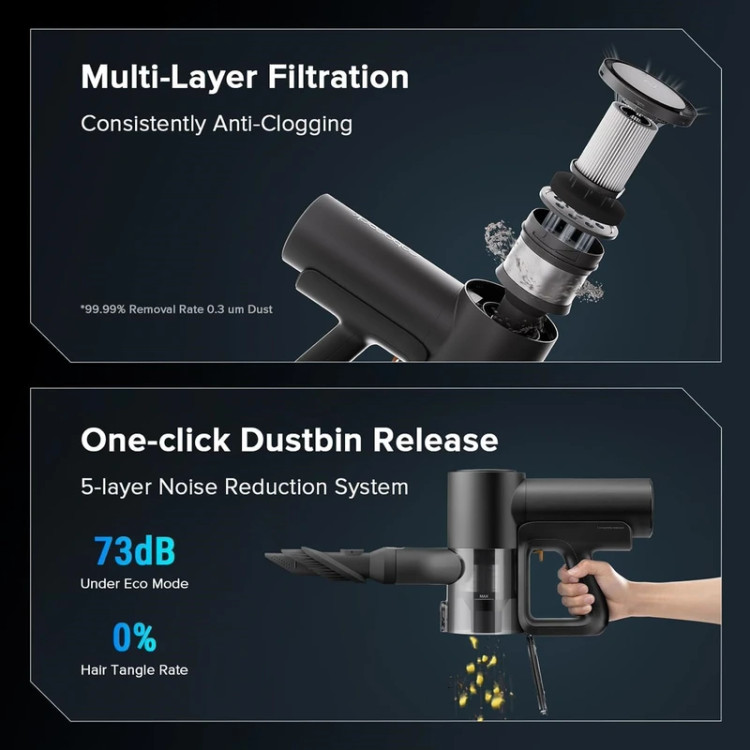 جارو شارژی عصایی روبوراک مدل A30 PRO STEAM COMBO با قدرت مکش 20000 پاسکال، قابلیت جارو دستی و تیکشی مرطوب همزمان، باتری لیتیومی 4000 میلیآمپر ساعت، سیستم فیلتراسیون چندمرحلهای و خشککن خودکار غلتکها