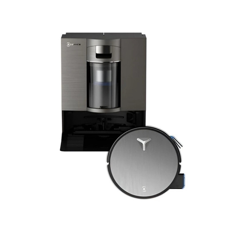 جارو رباتیک اکووکس رباتیک مدل X11 OmniCyclone با مکش 19500 پاسکال، فناوری PureCyclone 2.0 بدون کیسه، شارژ سریع PowerBoost، سیستم شستشوی OZMO ROLLER 2.0 و دستیار هوش مصنوعی AGENT YIKO برای نظافت هوشمند و عمیق