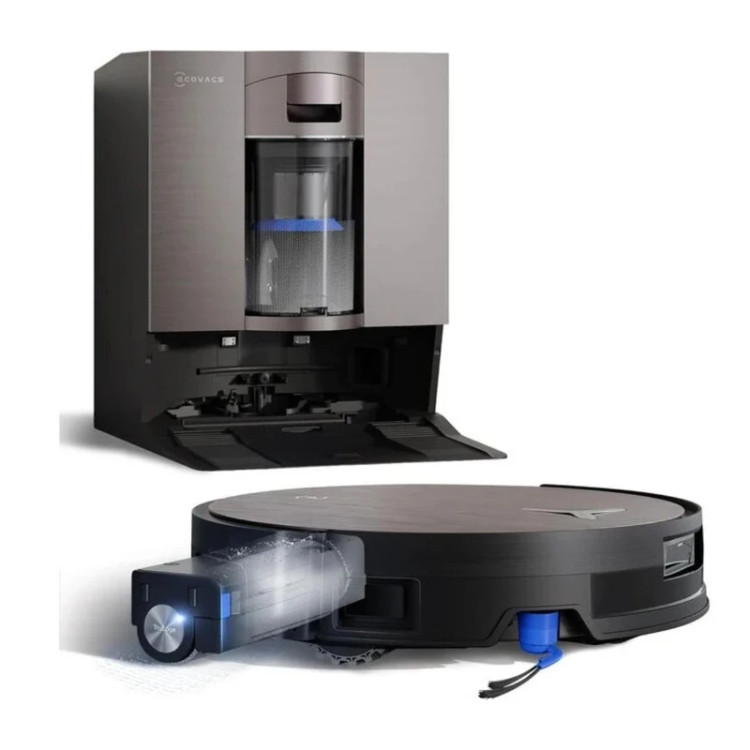 جارو رباتیک اکووکس رباتیک مدل X11 OmniCyclone با مکش 19500 پاسکال، فناوری PureCyclone 2.0 بدون کیسه، شارژ سریع PowerBoost، سیستم شستشوی OZMO ROLLER 2.0 و دستیار هوش مصنوعی AGENT YIKO برای نظافت هوشمند و عمیق