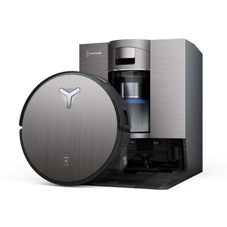 جارو رباتیک اکووکس رباتیک مدل X11 OmniCyclone با مکش 19500 پاسکال، فناوری PureCyclone 2.0 بدون کیسه، شارژ سریع PowerBoost، سیستم شستشوی OZMO ROLLER 2.0 و دستیار هوش مصنوعی AGENT YIKO برای نظافت هوشمند و عمیق
