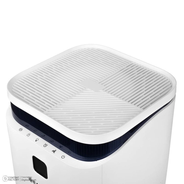 تصفیه کننده هوا یک مرحلهای ایستکول مدل TM-TW500UV، دارای فیلتر HEPA، کربن فعال و فیلتر اولیه، مناسب فضاهای داخلی و بیش از 64 مترمربع، مجهز به یونساز و استریلیزاسیون UV، با نمایشگر وضعیت لمسی، نشانگر کیفیت هوا و تنظیم 5 سرعت فن