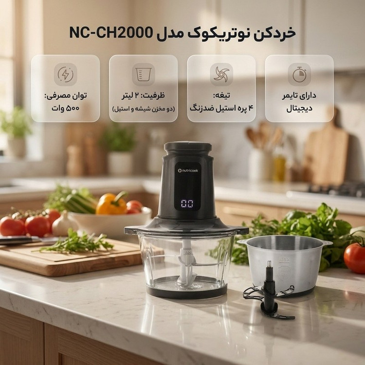 خردکن 2 لیتری نوتریکوک مدل CH2000